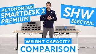 Autonomous SmartDesk 2 Premium vs. SHW Electric Standing Desk Weight Capacity Comparison