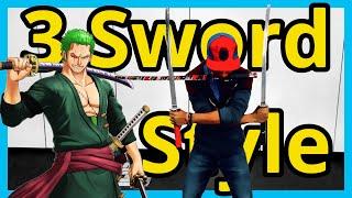 Zoro's 3 Sword Style Finally Possible In Real Life  (Sword) | Martial Arts Combos