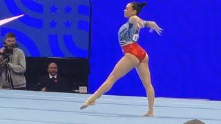 Suni Lee Nails 13,850 floor - 2024 Olympic Trials Day 2