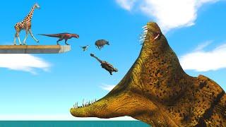 Dinosaur VS Animal: Escape oOr Be Prey For The Giant Wolf Eel | Animal Revolt Battle Simulator