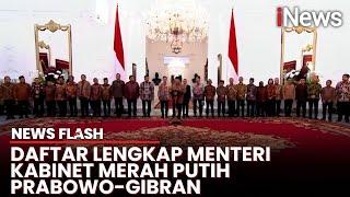 [FULL] Daftar Lengkap Menteri Kabinet Merah Putih Prabowo-Gibran