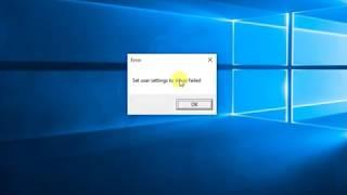 How to fix Error Set user setting to driver failed (Solved)