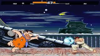 FRED FLINTSTONE VS RYU - HIGH LEVEL INSANE FIGHT!