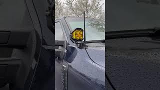 Baja LP4 Pro LED Light Pod on SDHQ A-Pillar Mounts for F-250 with reflector covers