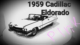 1959 pink Cadillac. модель автомобиля в 24м масштабе