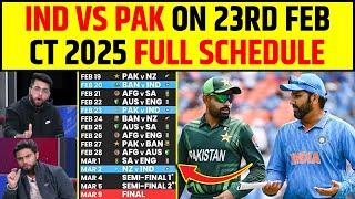 BREAKING: INDIA VS PAKISTAN ON 23RD FEBRUARY | CHAMPIONS TROPHY 2025 FULL SCHEDULE #championstrophy