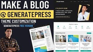 GeneratePress Theme Customization: Build a Stunning Blog [Design 4]