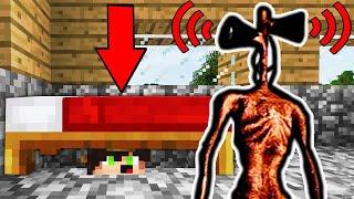 Я СКРЫВАЮСЬ ОТ СИРЕНОГОЛОВЫЙ ПОД КРОВАТЬЮ В МАЙНКРАФТ SIREN HEAD SCP 6789 MINECRAFT