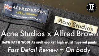 Acne Studios x Alfred Brown 16AW PAT H WOOL High Waist Tapered Pants Fast Detail Review (+On body)