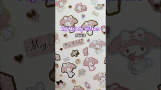 Final My Melody sticker book peel asmr #tiktok #sticker #mymelody #kawaii #shorts #cute #sanrio