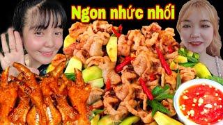 Huỳnh Như Vlog - Làm Mâm Chân Gà Rút Xương Khổng Lồ Trộn Cóc Non Và Xoài Keo Và Cái Kết Của Thúy Duy