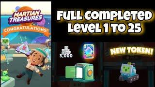 MARTIAN TREASURES LEVEL 1 TO 25 Full Completed Monopoly go Digging event #monopolygo #martian