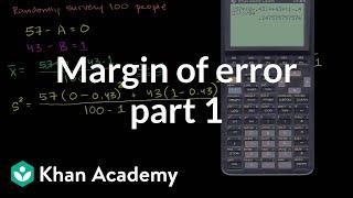 Margin of error 1 | Inferential statistics | Probability and Statistics | Khan Academy