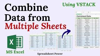 Combine Multiple Sheets Data to One Using VSTACK Function