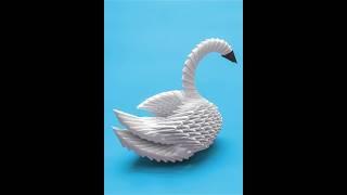 3D origami Beginner's Swan #Shorts