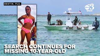 10-year-old girl goes missing while swimming in Destin, search efforts continue