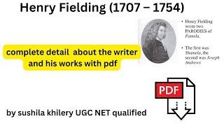 Henry Fielding complete detail with notes