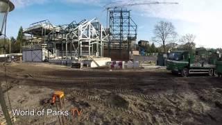 Efteling Divecoaster Baron 1898 Baustelle Bouw 2014 Achterbahn Baustelle