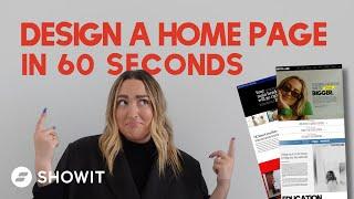 Design A Home Page In 60 Seconds On Showit | Showit Web Design Tips to Design Faster with Becca Luna