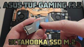 ASUS TUF GAMING F15 апгрейд. Установка оперативной памяти и SSD M.2