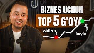 TOP 5 G'OYA BIZNES UCHUN #uzbek #kredit #rusiya #moskva