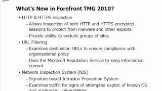 4 Introduction to Forefront Threat Management Gateway 2010