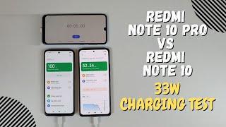 Redmi Note 10 Pro vs Redmi Note 10 Battery Charging test 0% to 100% | 33W fast charger