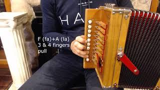 How to Play One Row Diatonic Accordion - Lesson 1 - Cajun Song "J'ai Passe Devant Ta Porte"