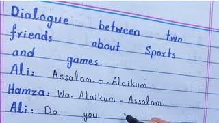 | Dialogue between two friends about sports and games |