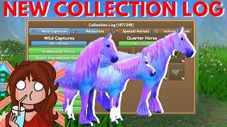 COMPLETING The NEW COLLECTION LOG And Winning The NEW GALAXY COAT in WILD HORSE ISLANDS on ROBLOX