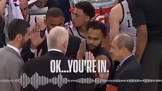 Classic Gregg Popovich:  Holds Coach Vote on Putting Patty Mills Back in Game with 2 Fouls