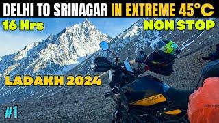 800 KM in 1 Day on Himalayan 450 on 1st Day of LADAKH 2024 | Delhi to Srinagar #himalayan450