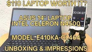 Is this $110 Laptop Worth it? ASUS - 14.0" Laptop - Intel Celeron N4500 | Unboxing and Impressions