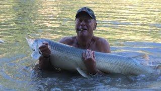 Ловля крупной щуки 2 метра   alligator gar Канада