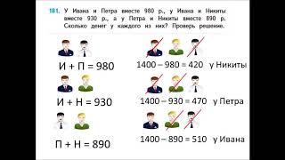 Задача 181 Математика 4 класс школа России