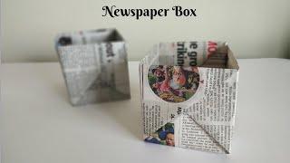 How to make a Paper Box using Newspaper | Best out of waste | Newspaper Craft