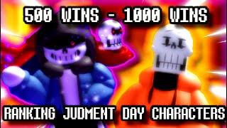 RANKING ALL CHARACTERS FROM 500 TO 1000 WINS!! | Undertale: Judgement Day