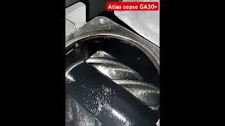 Air compressor Atlas Copco GA30+ screw side overheat/ bearing side block, successfully working okay.