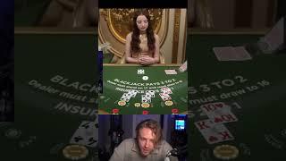 ДИЛЕРША ЗАХОТЕЛА ЕГОРА КРИДА в BLACKJACK! БЛЭКДЖЕК! #shorts #заносынедели #blackjack #занос