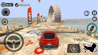 Impossible Car Tracks 3D - Mega Ramp Mod - Red Sport Car Driving Stunts New Levels Android Gameplay