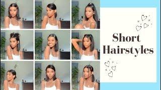 12 EASY SHORT HAIRSTYLES! 