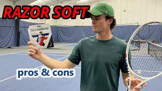 Trying Daniil Medvedev's string | Tecnifibre Razor Soft tennis string review | Razor Code vs Soft