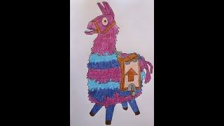 Coloring Llama Fortnite Faber Castell | Раскраска Лама Фортнайт Faber Castell