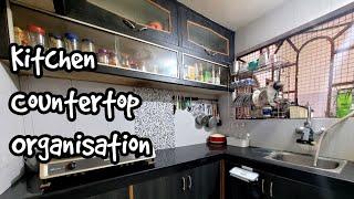 Kitchen Organisation Ideas | Small Kitchen Countertop Organisation | Indian Mom Space