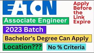 Eaton  is hiring 2023 batch | Mechanical Engineer | Salary? | Skills?  #eaton  #itjobs2023