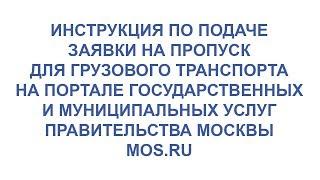 Как оформить пропуск в Москву, на МКАД самостоятельно. Инструкция по подаче заявки на mos.ru