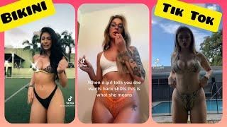 Tik Tok Bikini Challenge #2  Beautiful Girls in Swimsuits  Look at what they look like