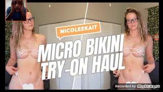 Nicole Kait | Micro Bikinis Try on Haul | Lingerie (REACTION)