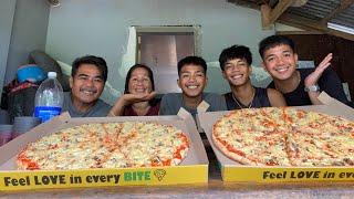 MUKBANG OVERLOAD PIZZA MANGO GRAHAM SHAKE LEONCIO FAMILY MERRY CHRISTMAS