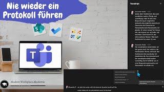 Teams Transkription in etlichen Sprachen verfügbar! | Nieder wieder ein Protokoll führen!